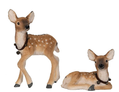 Indendørs juledekoration Dovhjort Kalve 2-pak 58 cm Mix