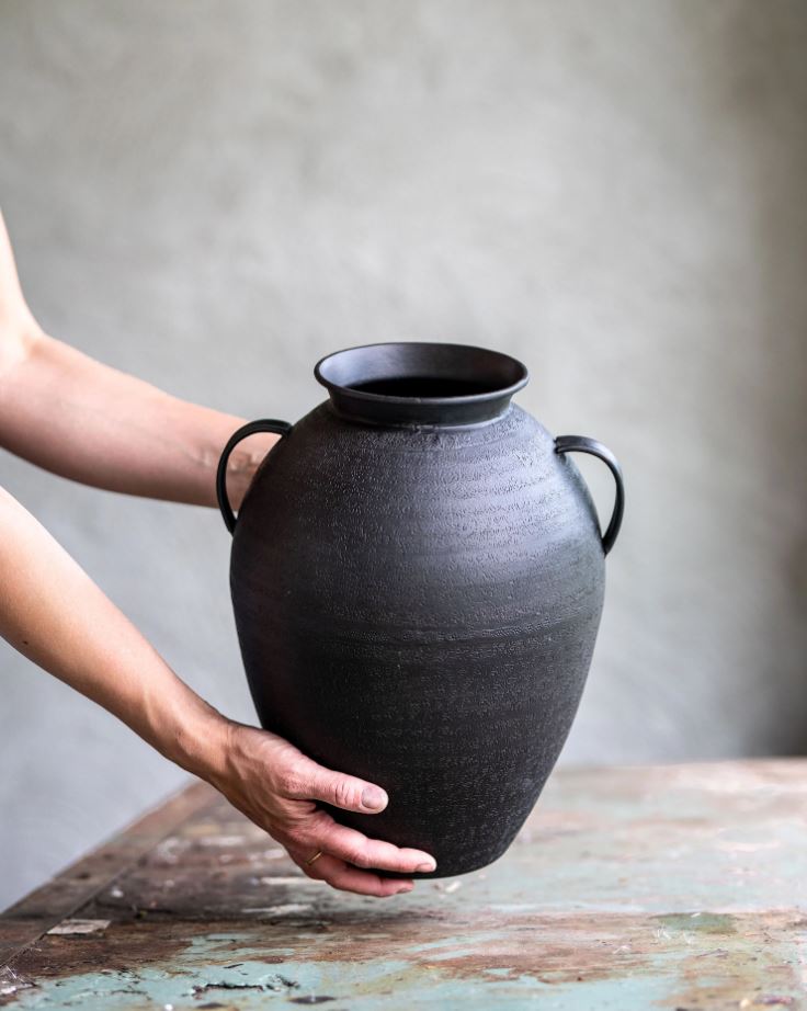 Skjuler Urtepotte Urne Metal 27x28x34cm