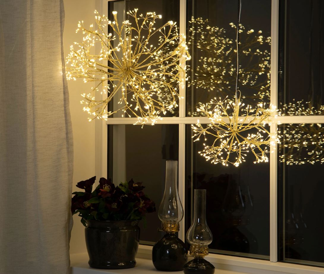 Belysning Jul LED-bolle med grene Ø40 cm