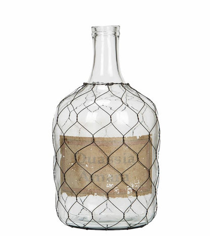 Vas flaske med net Klar 25 cm