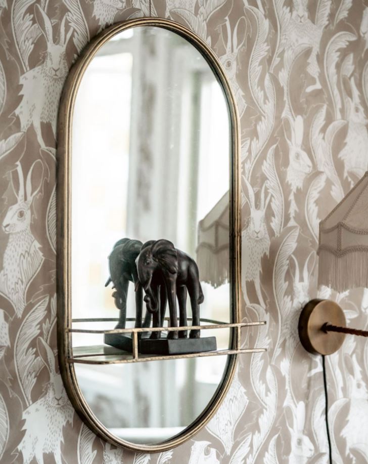 Vægspejl 45x13x88cm antikguld