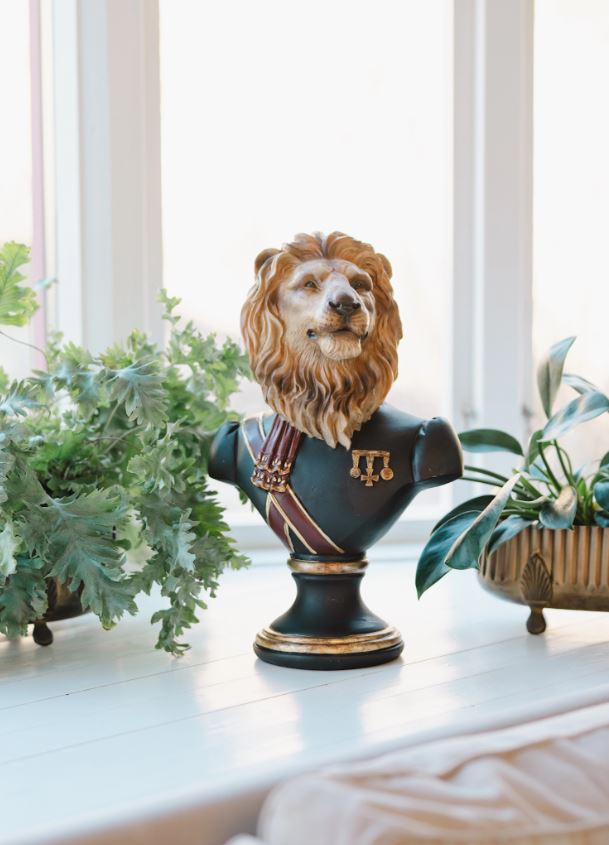 Dekoration Byst Løve 47 cm