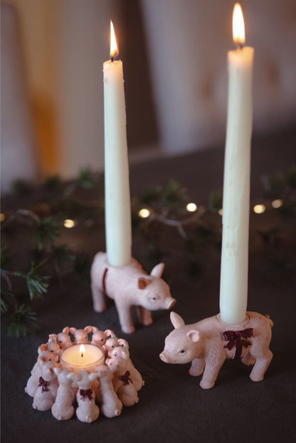 Julelysestage Gris 2-pak 11x4x6,5cm