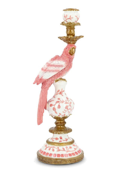 Lysestage Papegøje Rosa 40 cm På lager uge 07