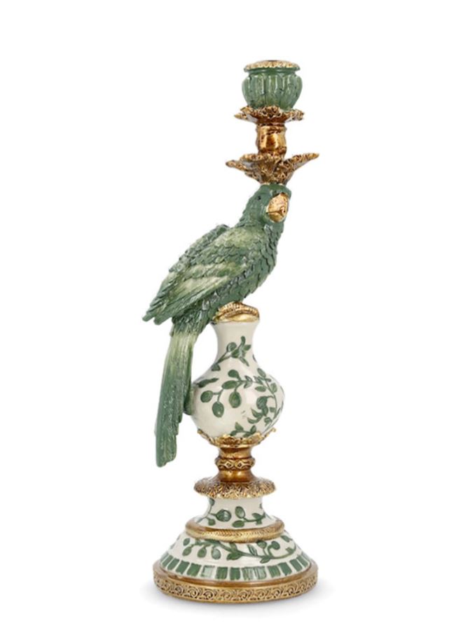 Lysestage Papegøje Grøn 40 cm På lager uge 07