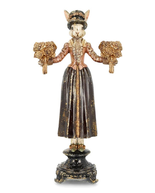 Lysestage Fru Kanin Lyserød 43 cm