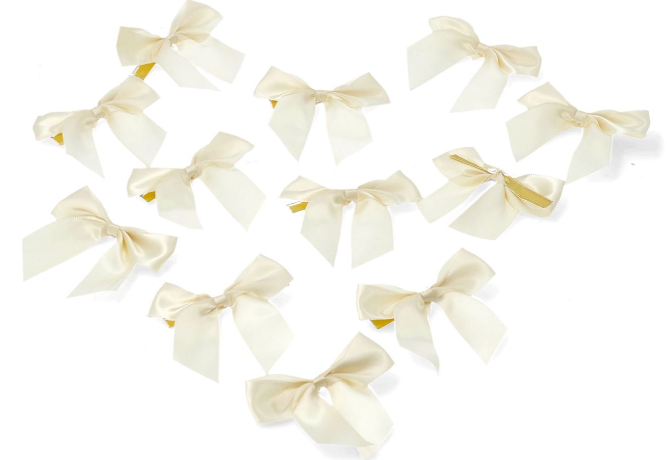 Påskepynt Roset Satin Lille Hvid 25-pak