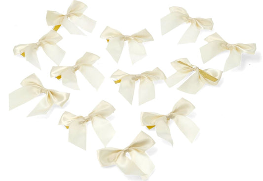 Påskepynt Roset Satin Lille Hvid 25-pak