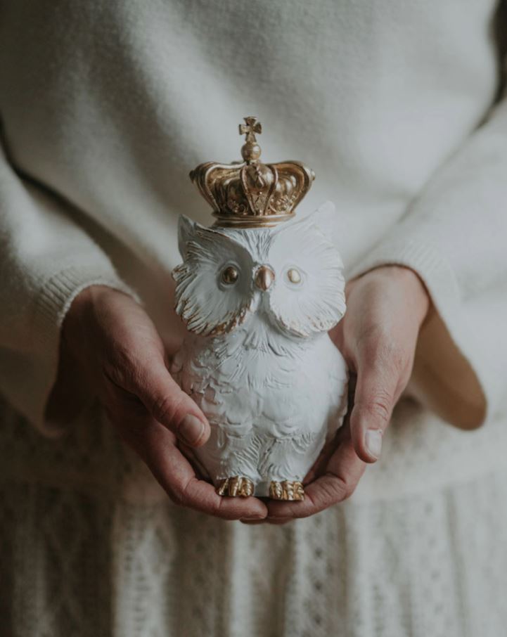 Dekoration Ugle Krone Mix 21/17 cm