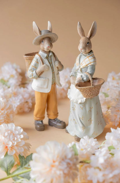 Påskepynt Kaninpar Udflugt Mix 31 cm