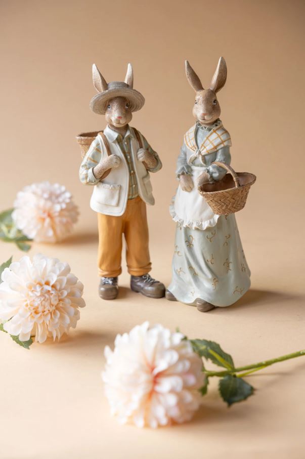 Påskepynt Kaninpar Udflugt Mix 31 cm