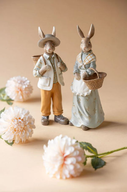 Påskepynt Kaninpar Udflugt Mix 31 cm