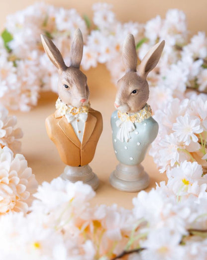 Påskepynt Byste Kanin 2-pakning Mix