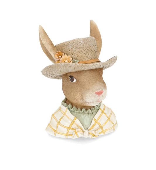 Påskepynt Byste Fru Kanin Hat 21 cm