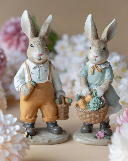 Påskepynt Kanin Gulerodskurv Mix 22 cm