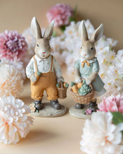 Påskepynt Kanin Gulerodskurv Mix 22 cm