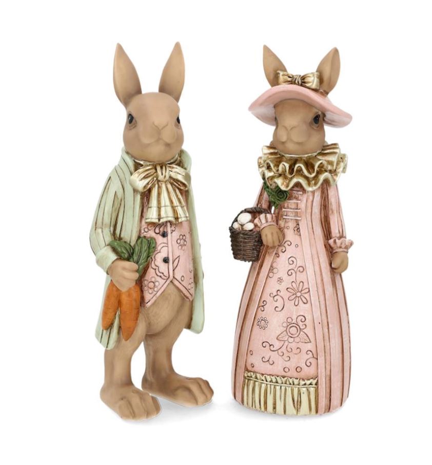 Påskepynt Hr. og Fru Kanin Pyntet Mix 30 cm