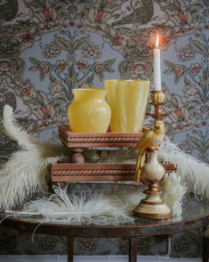 Lysestage Papegøje Gul 40 cm På lager uge 07