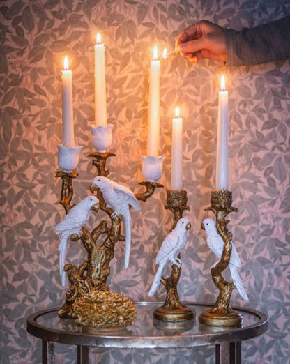 Kandelaber Fugle på Gren 38 cm