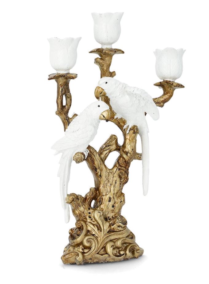 Kandelaber Fugle på Gren 38 cm