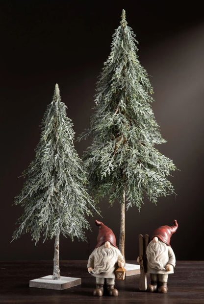 Indendørs juledekoration Nisse 2-pak Ski/Lygte Mix 10x8x18 cm