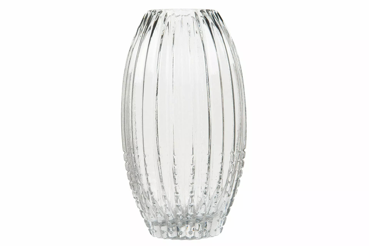 Dekorativ Vase Glas Cane Klar Ø16x8x28cm