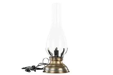 Bordlampe Elektrisk 42 cm - Antik messing