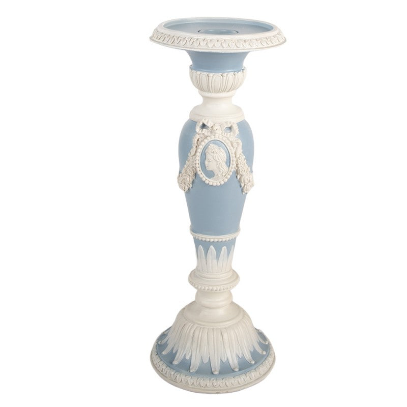 Lysestage Vintage Ø 10x27 cm Blå