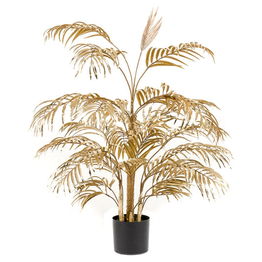 Kunstig areca-palme 105 cm guldfarvet