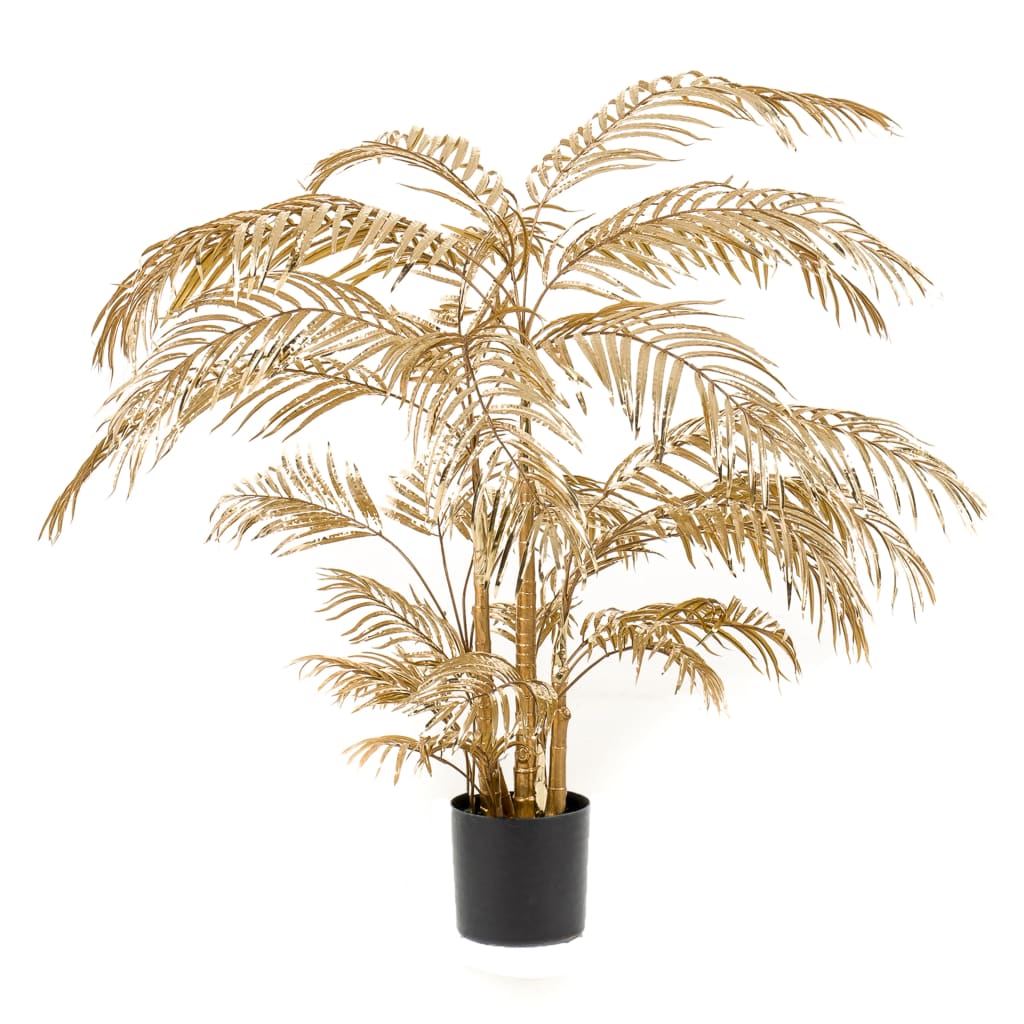 Kunstig areca-palme 145 cm guldfarvet