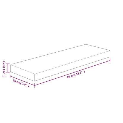 Hyldeplade hyldeplade 40x20x4 cm ubehandlet massivt egetræ