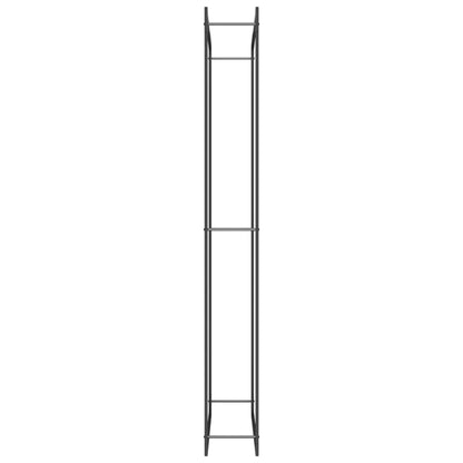 Brændestativ 110x28x214 cm stål matsort