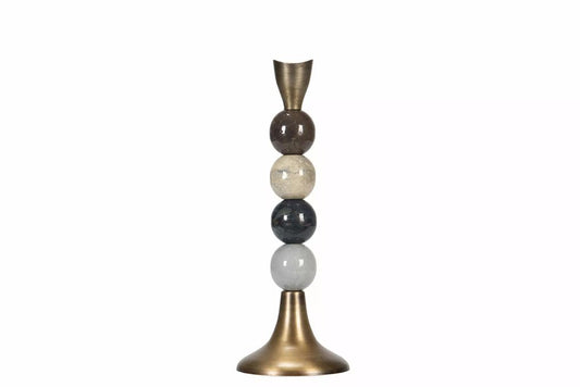 Lysestage Lysekrone Multi Stone 32 cm