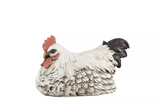 Påskepynt Høne Liggende Poly 31x21x17cm