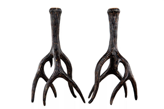 Julelysestage Rensdyrhorn Mørkebrun Poly 15x13x29cm 1 stk