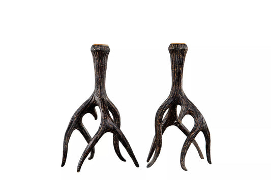 Julelysestage Rensdyrhorn Mørkebrun Poly 14x13x24cm 1 stk