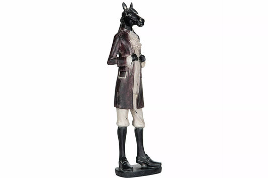 Dekoration Statue Hest jakke 8,5x42cm