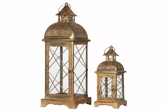 Lantern Salo Guld Metal 18,5x52cm 2-pack