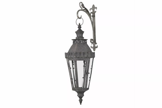 Lantern med stativ 55 cm - antikgrå