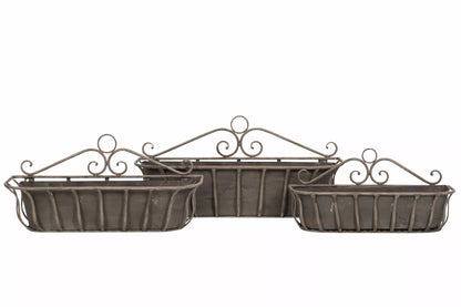 Blomlåda Med Insats Metall 63,5x22x29cm 3-pack I lager: Vecka  9