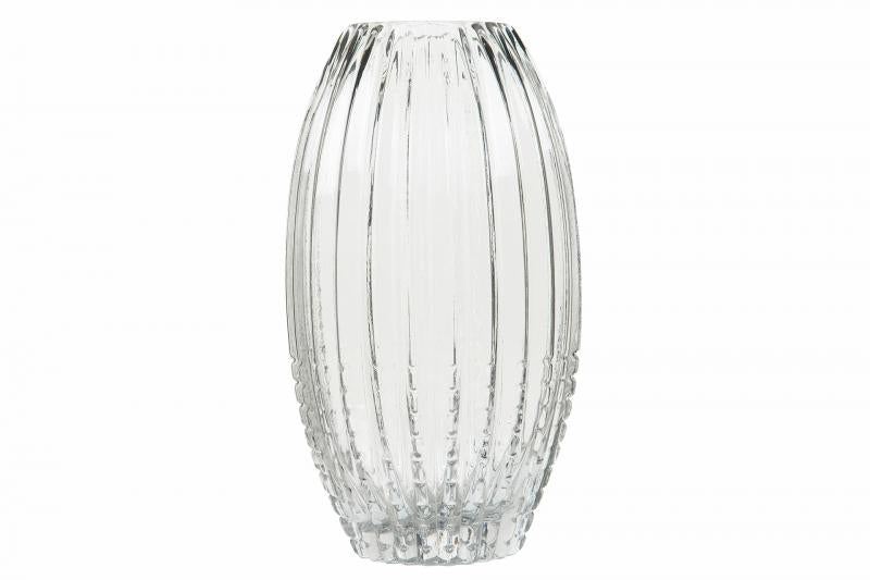 Dekorativ Vase Glas Cane Klar Ø16x8x28cm