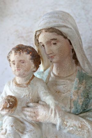 Dekoration Madonna H57/L19/B19 cm opal