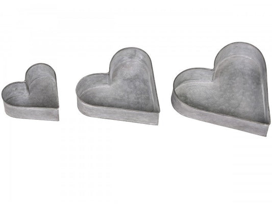 Dekorativt fad  hjerte sæt af 3