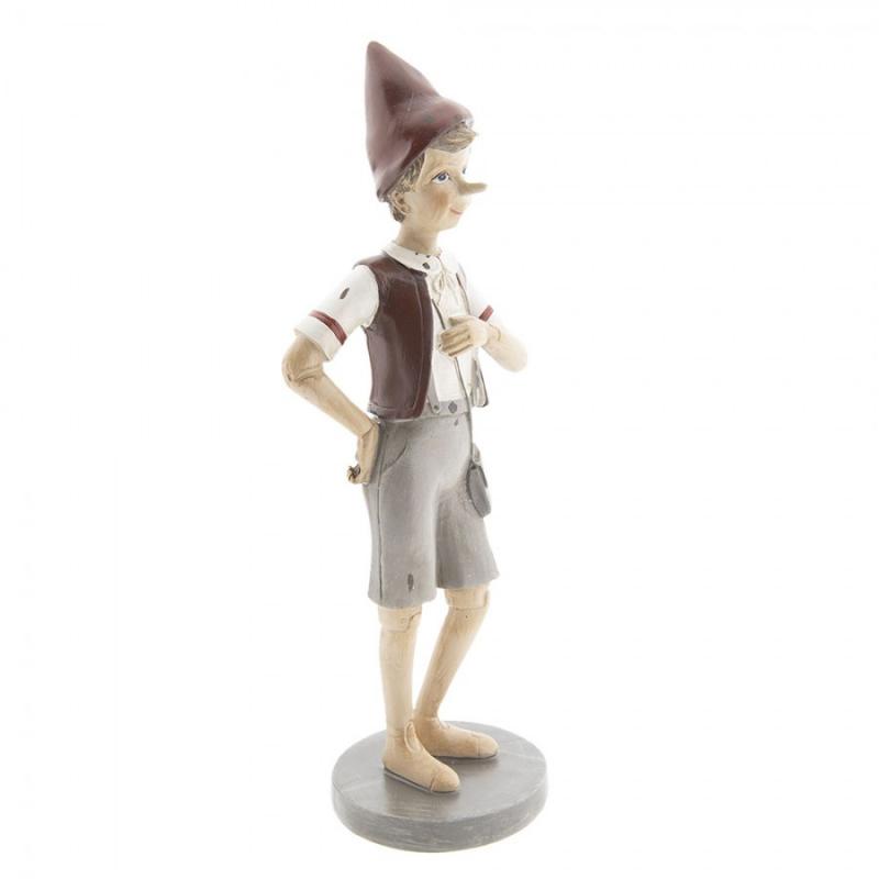 Dekoration Pinocchio 30 cm Grå Röd Polyresin