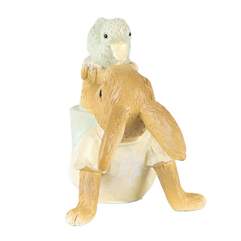 Påskdekoration Kanin Påsk 7 Cm Brun Grön Polyresin