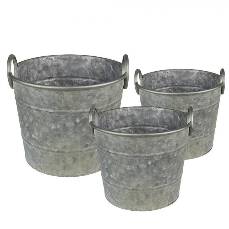 Blomkruka Utomhus 3-pack Grön Ø 32x25 / Ø 29x23 / Ø 26x21 cm