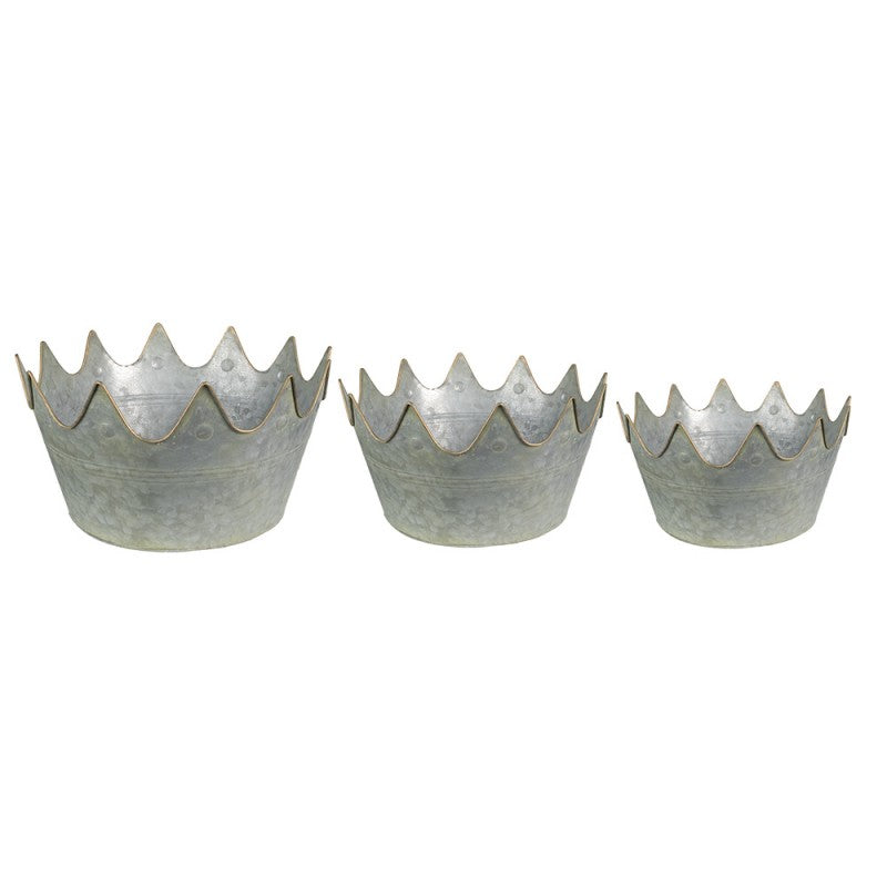 Blomkruka Utomhus 3-pack Grön Ø 43x21 / Ø 40x20 / Ø 33x18 cm