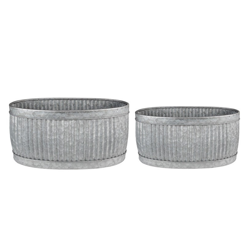 Utomhus Blomkruka 2-pack Grå 52x25x26 / 48x21x23 cm